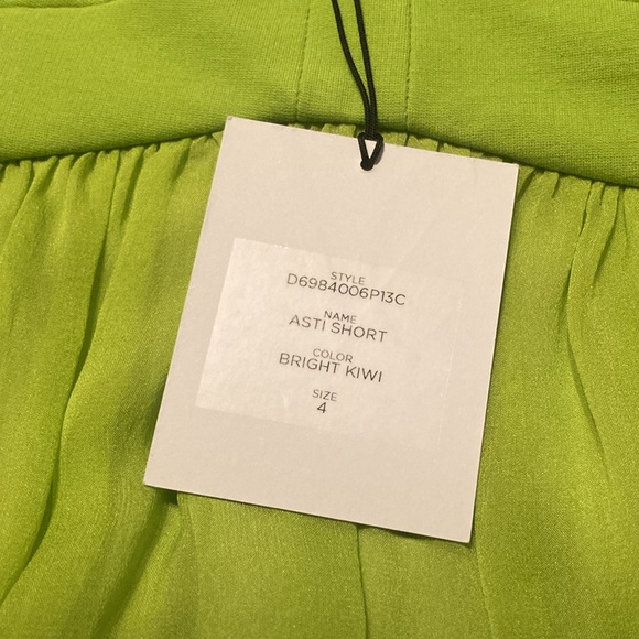 DIANE VON FURSTENBERG DVF ASTI SHORT STRAPLESS KIWI LIME GREEN DRESS Sz 4 - Picture 8 of 11
